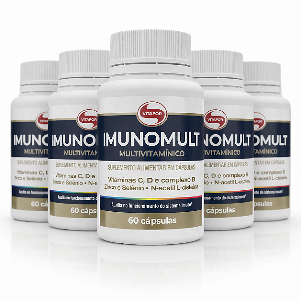 KIT 5 Multivitamínico Imunomult Vitafor 60Caps