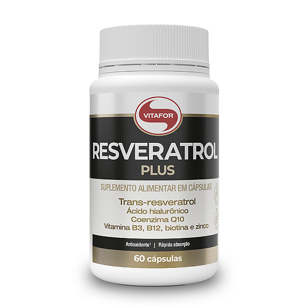 Resveratrol Plus Vitafor B3 B12 Biotina e Zinco 60Caps
