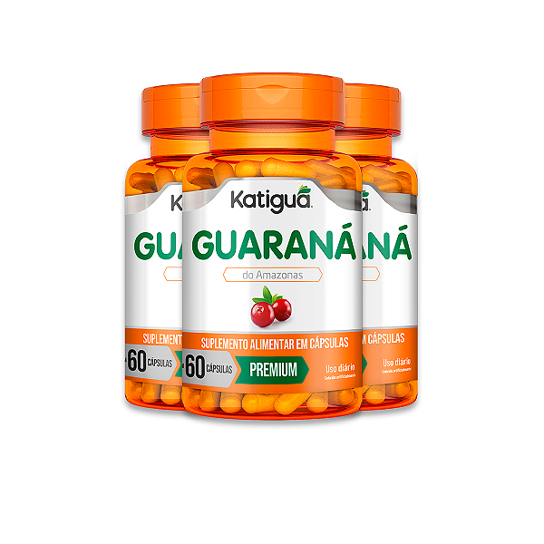 Kit 3 Guaraná Katiguá 60 Cápsulas