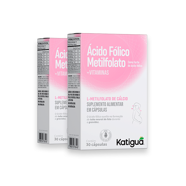 Kit 2 Ácido Fólico Katiguá Metilfolato 30 cápsulas