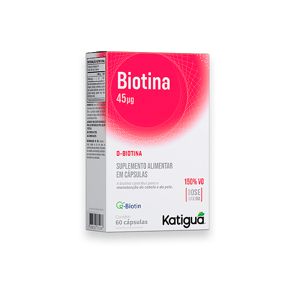 Biotina Katiguá Dose Máxima 500mg 60 cápsulas