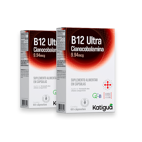 Kit 2 Vitamina B12 Ultra Katiguá 460mg 60 Cápsulas