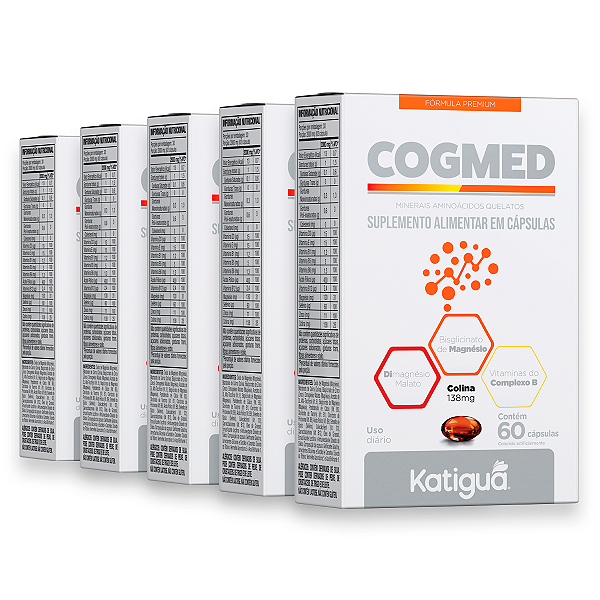 Kit 5 Cogmed Katiguá 138mg 60 Cápsulas