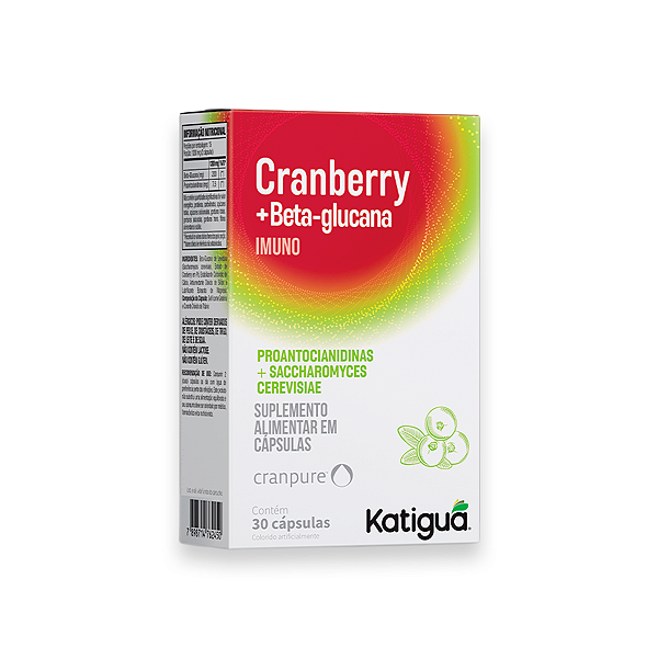Cranberry+Beta-Glucana Imuno Katiguá 30 Cápsulas