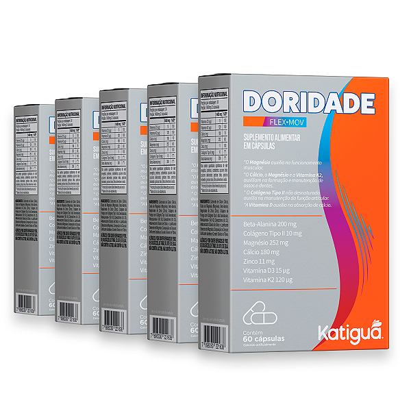 Kit 5 Doridade Katiguá 60 Cápsulas