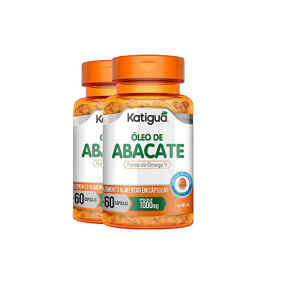 Kit 2 Óleo de Abacate Katiguá 1000mg 60 Cápsulas