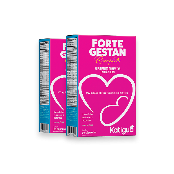 Kit 2 Fortegestan Completo Katiguá 600mg 60 Cápsulas
