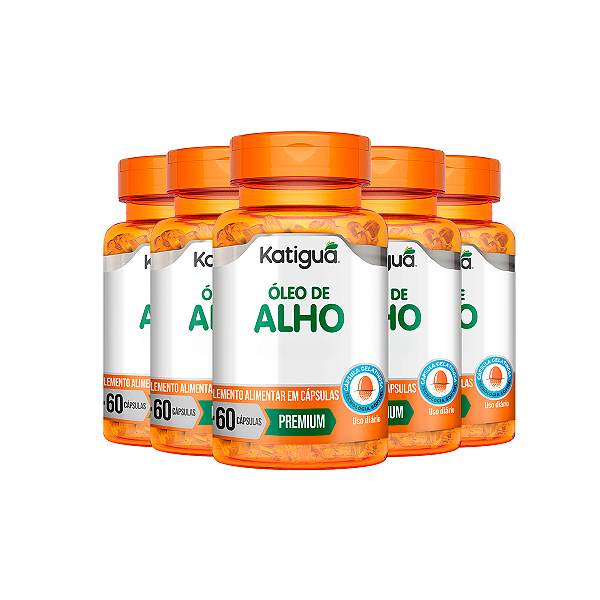 Kit 5 Óleo de Alho Katiguá 60 Cápsulas