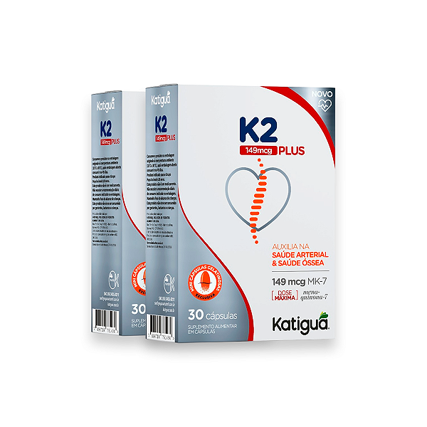 Kit 2 Vitamina K2 Katiguá 149mg Plus 30 Cápsulas