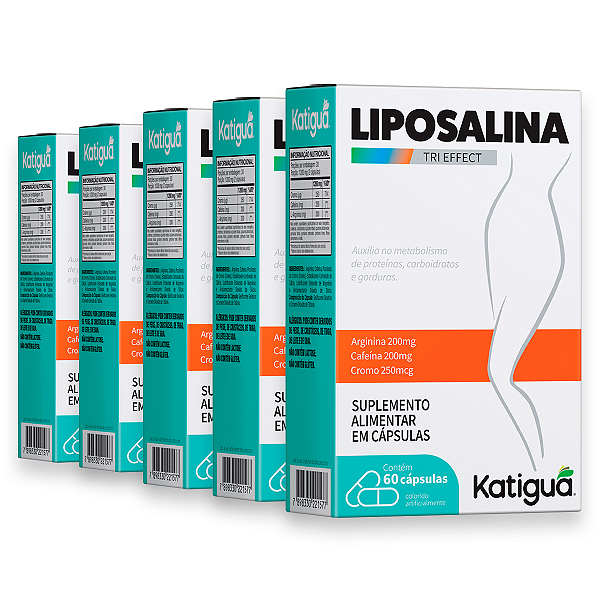 Kit 5 Liposalina Katiguá 500mg 60 Cápsulas
