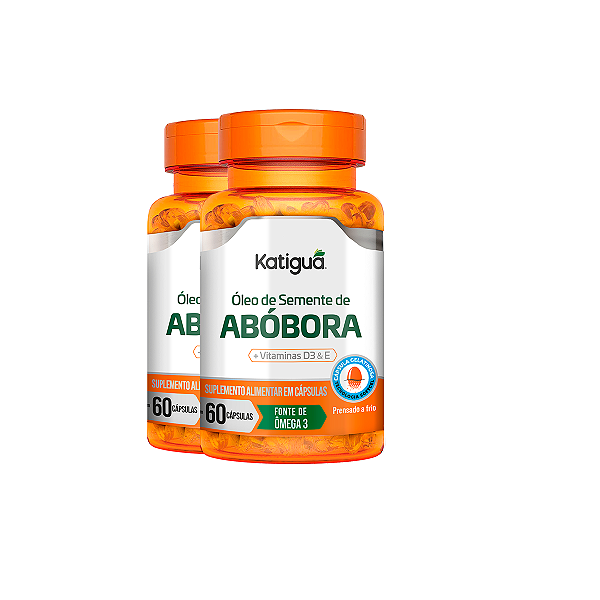 Kit 2 Óleo de Semente de Abóbora Katiguá 500mg 60 Cápsulas