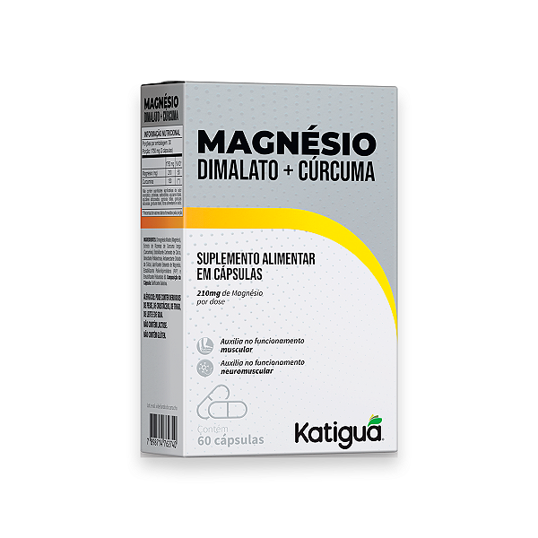 Magnésio Dimalato+Cúrcuma Katiguá 210mg 60 Cápsulas