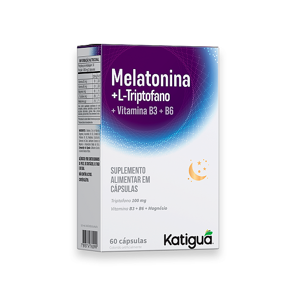 Melatonina+Triptofano Katiguá 500mg 60 Cápsulas