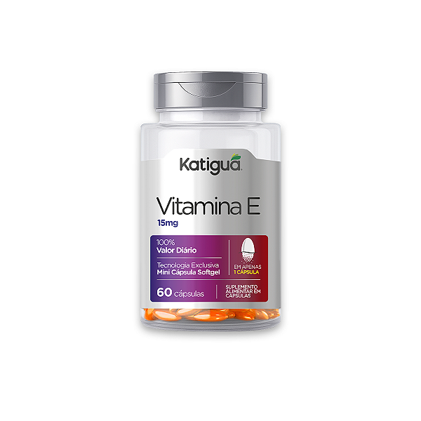 Vitamina E Softgel Katiguá 15mg 60 Cápsulas