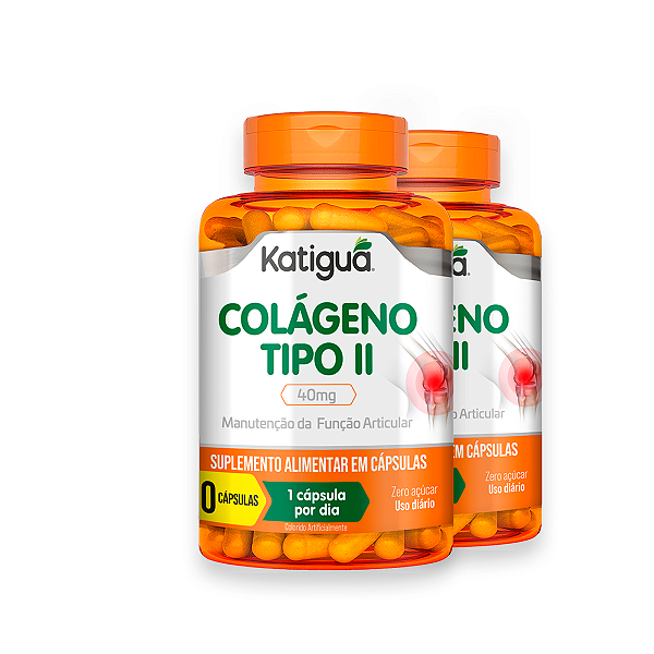 Kit 2 Colágeno Tipo II Katiguá 40mg 90 Cápsulas