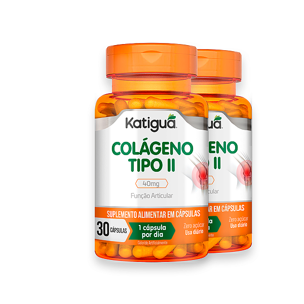 Kit 2 Colágeno Tipo II Katiguá 40mg 30 Cápsulas