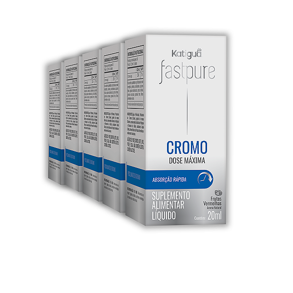 Kit 5 Fast Pure Cromo Dose Máxima Katiguá 20ml