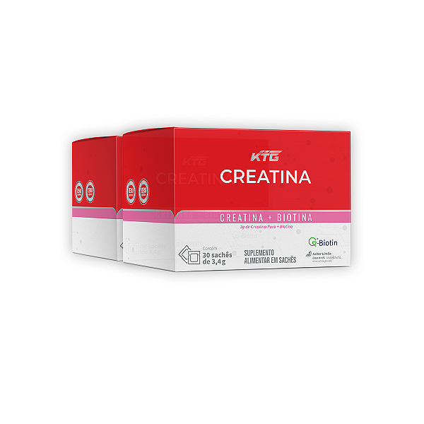 Kit 2 Creatina + Biotina Katiguá 30 Sachês Limão