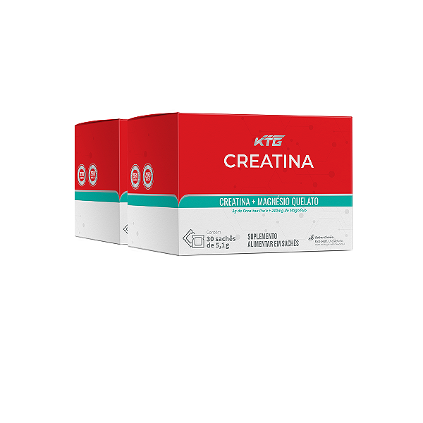 Kit 2 Creatina + Magnésio Katiguá 30 Sachês Limão