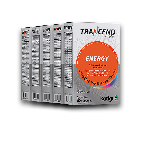 Kit 5 Trancend Completo Energia Katiguá 60 Cápsulas