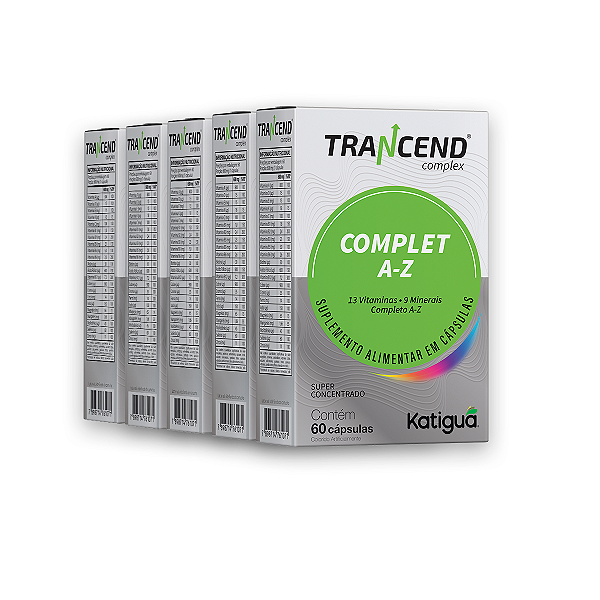 Kit 5 Trancend Completo A-Z Katiguá 60 Cápsulas
