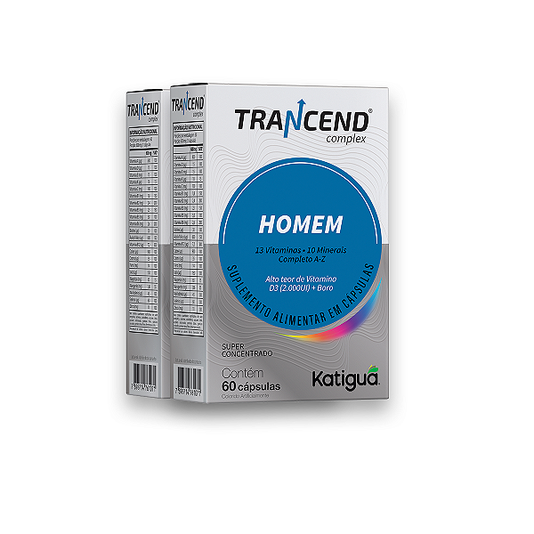 Kit 2 Trancend Completo Homem Katiguá 60 Cápsulas