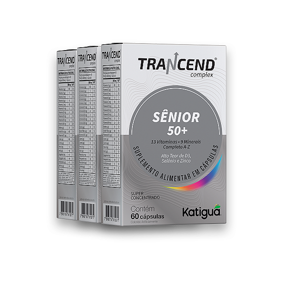 Kit 3 Trancend Completo Sênior 50+ Katiguá 60 Cápsulas