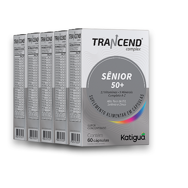 Kit 5 Trancend Completo Sênior 50+ Katiguá 60 Cápsulas