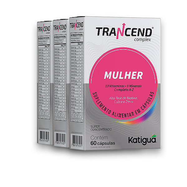 Kit 3 Trancend Completo Mulher Katiguá 60 Cápsulas
