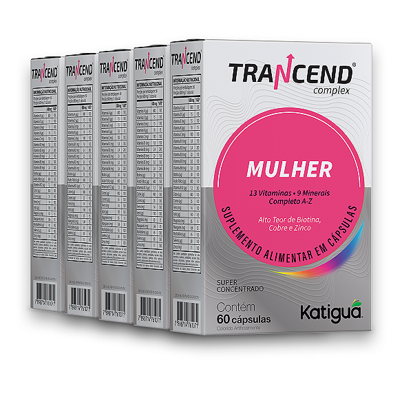 Kit 5 Trancend Completo Mulher Katiguá 60 Cápsulas