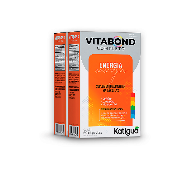 Kit 2 Vitabond Completo Energia Katiguá 60 Cápsulas