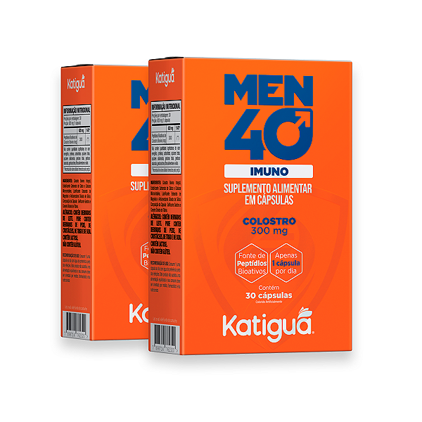 Kit 2 Men 40 Imuno Colostro Katiguá 300mg 30 cápsulas