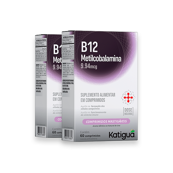 Kit 2 Vitamina B12 Metilcobalamina Katiguá 60 Cápsulas