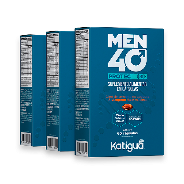 Kit 3 Men 40 Protec Katiguá 640mg 60 cápsulas