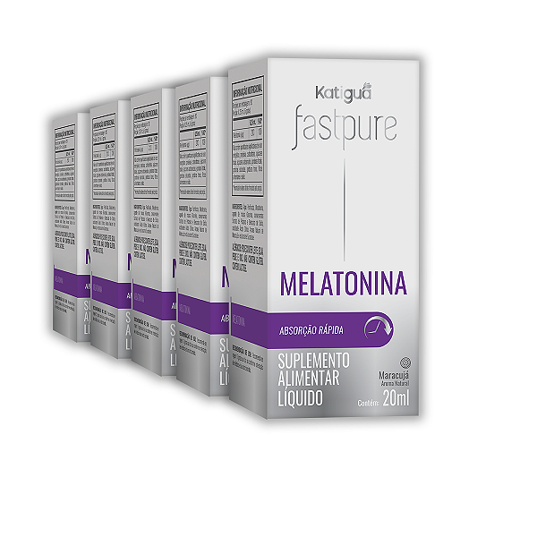 Kit 5 Fast Pure Melatonina + B6 Katiguá 20ml