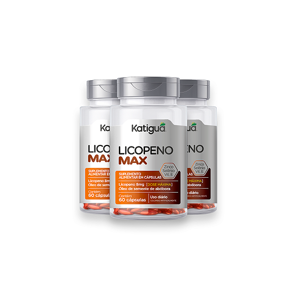 Kit 3 Licopeno Max Katiguá 60 Cápsulas