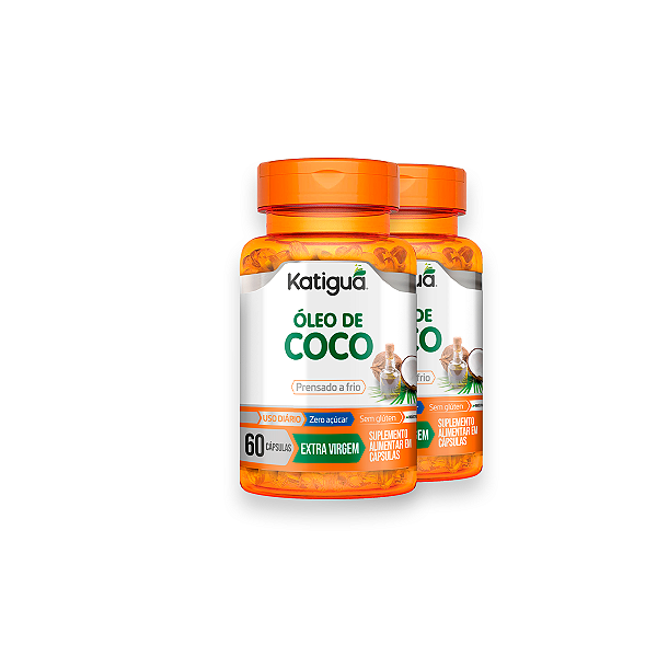 Kit 2 Óleo de Coco Katiguá 1000mg 60 Cápsulas