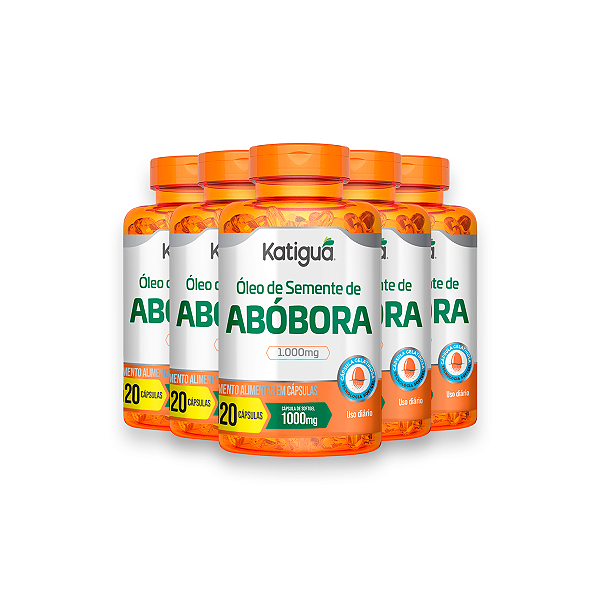 Kit 5 Óleo de Semente de Abóbora Katiguá 1000mg 120 Cápsulas