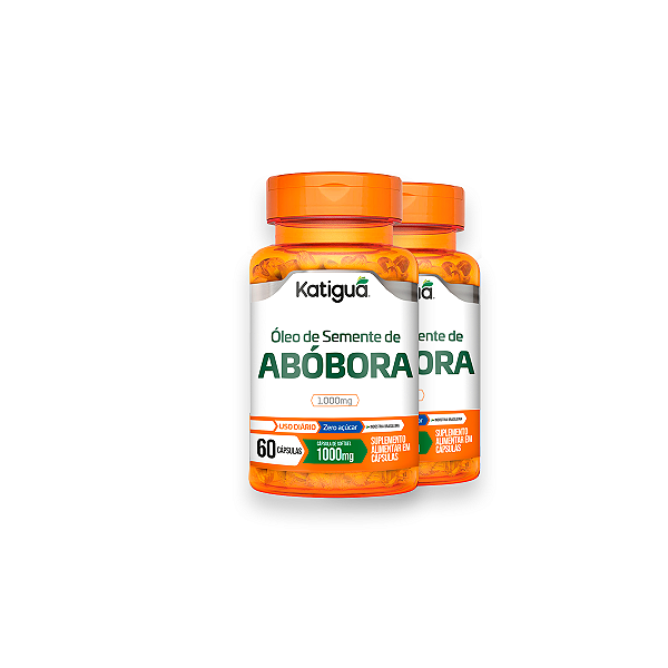 Kit 2 Óleo de Semente de Abóbora Katiguá 1000mg 60 Cápsulas