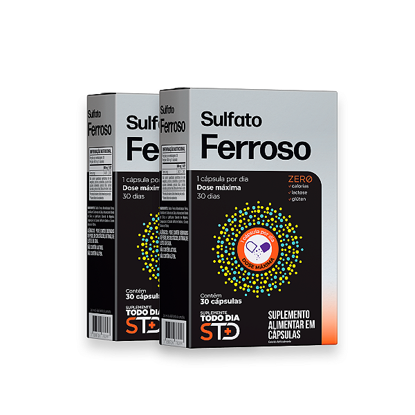 Kit 2 STD Sulfato Ferroso Katiguá 30 Cápsulas