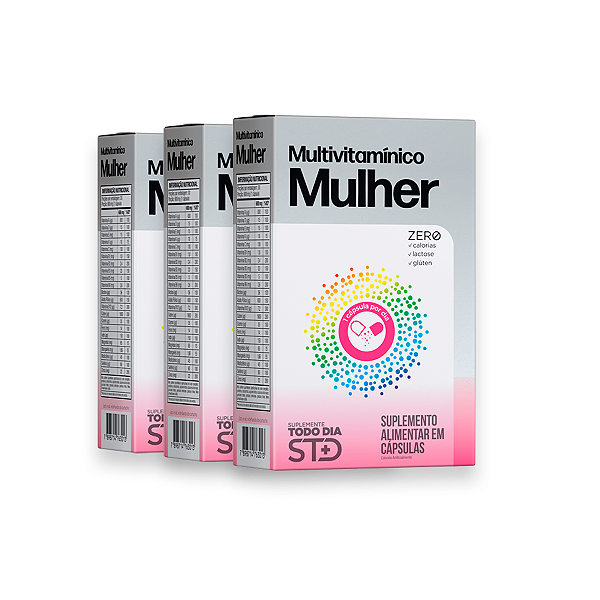 Kit 3 STD Multivitamínico Mulher Katiguá 30 Cápsulas