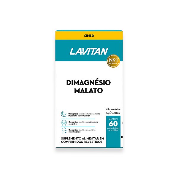 Dimagnésio Malato Lavitan 60 Comprimidos