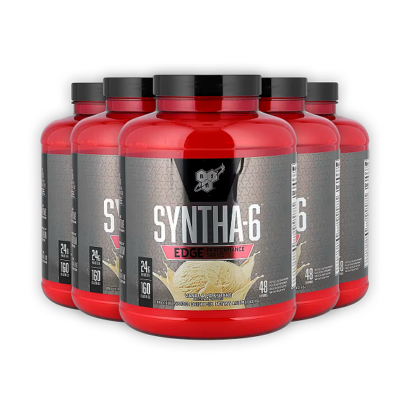 Kit 5 Syntha 6 Optimum Nutrition Baunilha Milkshake 1.82Kg