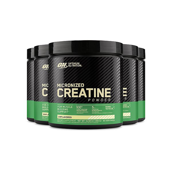 Kit 5 Creatina Micronized Optimum Nutrition 300g