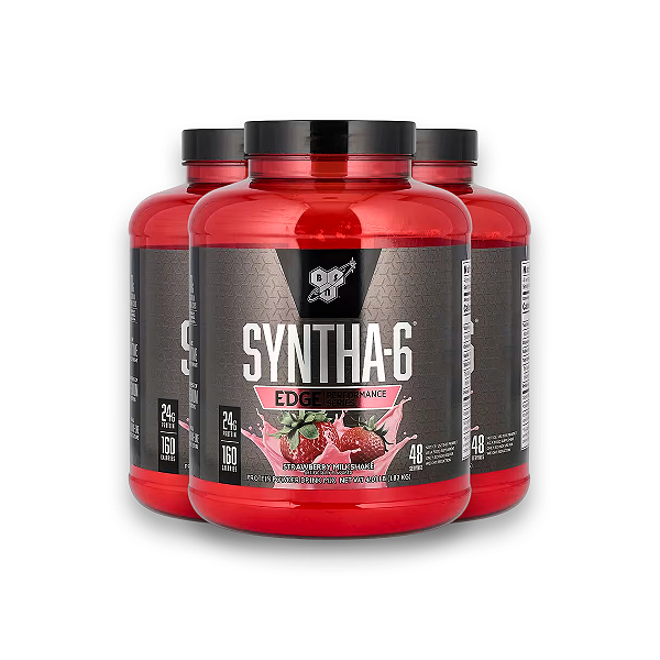 Kit 3 Syntha 6 Optimum Nutrition Morango Milkshake 1.82Kg