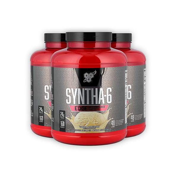 Kit 3 Syntha 6 Optimum Nutrition Baunilha Milkshake 1.82Kg
