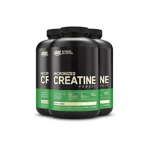 Kit 3 Creatina Micronized Optimum Nutrition 600g