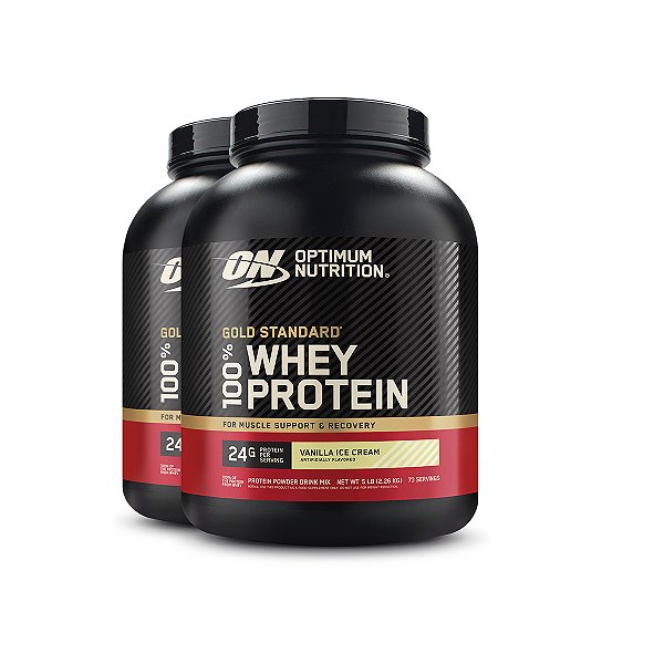 Kit 2 Whey Gold Standard Optimum Nutrition Baunilha 2.26Kg