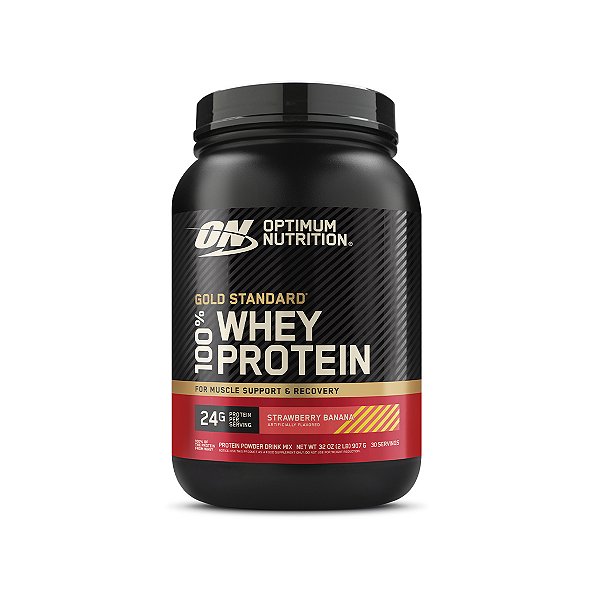 Whey Gold Standard Optimum Nutrition Banana Morango 907g