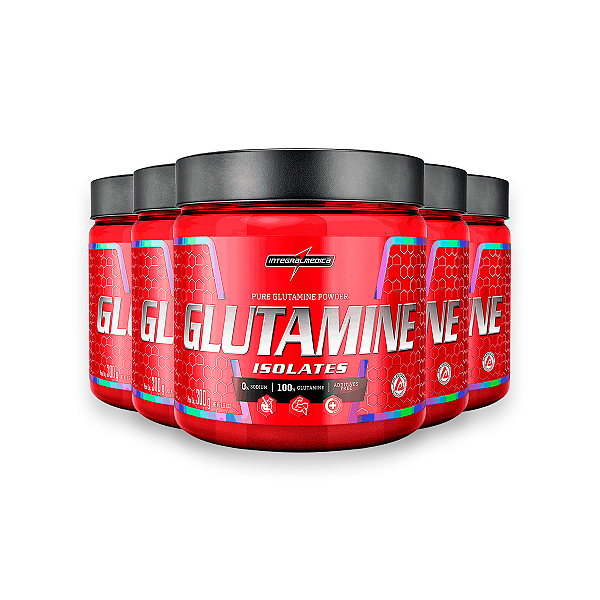 Kit 5 Glutamina Isolada em Pó Integral Medica 300g